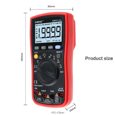 AN870 19999 COUNTS Digital Multimeter True RMS Vol Vicedeal