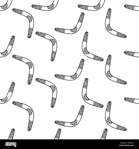 Boomerang Icon Seamless Pattern Boomerang Vector Art Illustration