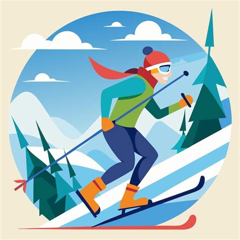 Ski Rider Clip Art Vector Illustration Design Premium Ai Generated Vector