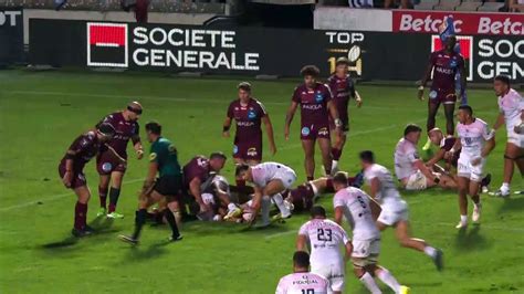 TOP 14 Essai de Romain NTAMACK ST Union Bordeaux Bègles Stade