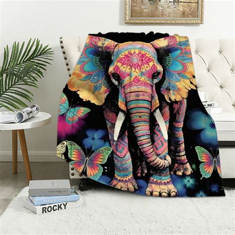 Aristuring Elephant Blanket Adult Elephant Blankets For Women Elephant