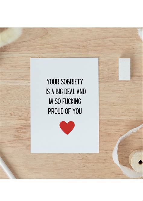 Sober Encouragement Sobriety Card Sobriety Sobriety Card Etsy