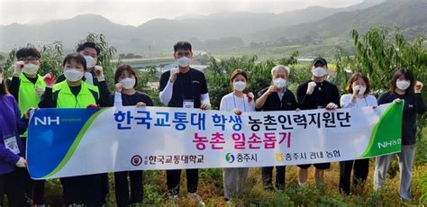 한국교통대 학생회 영농수확철 맞아 농촌봉사활동 펼쳐