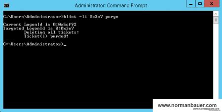 How to purge Kerberos tickets of the system account | NORMAN BAUER