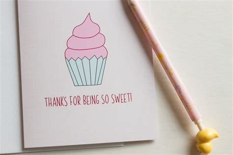 Thanks For Being So Sweet Thank You Cards Thank You Card Etsy