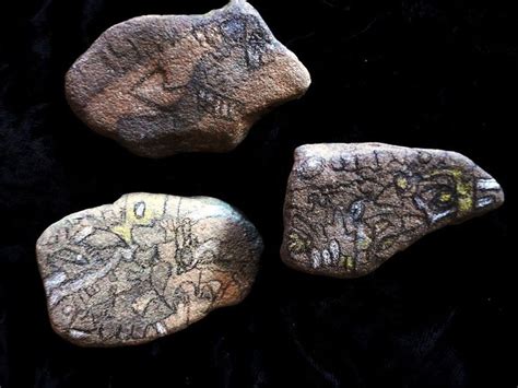 Native American Carved Stone Effigies Eagle Raccoon And Bear Head