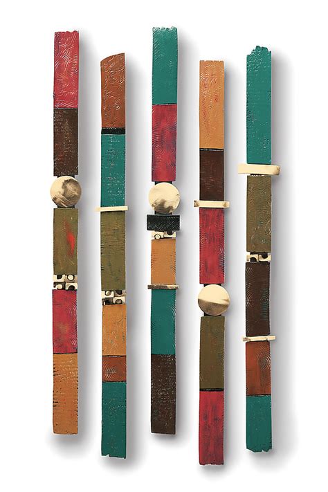 Large Story Sticks By Rhonda Cearlock Ceramic Wall Sculpture Artful