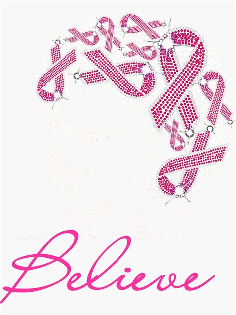 Believe Breast Cancer Awareness Min Sticker For Sale By RobertEarly