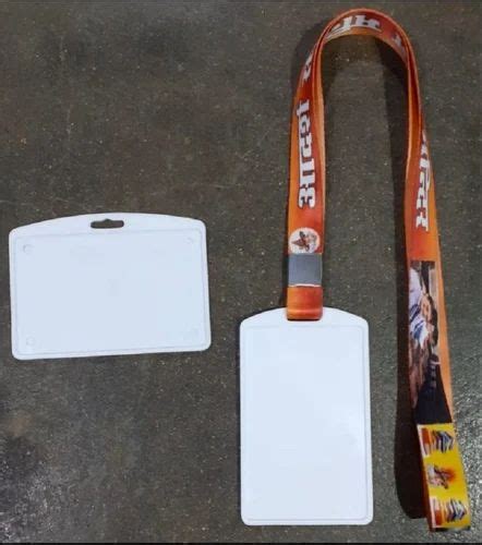 Character Printing Nylon Orange Printed ID Card Lanyard 0 75 Inch At