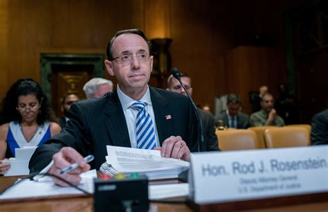 Deputy Attorney General Rod Rosenstein Says He Wont Fire Special