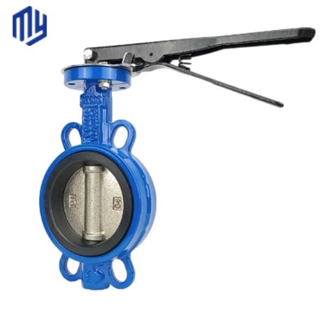 Ductile Iron Cast Iron Wafer Butterfly Valves With Rubber Lining