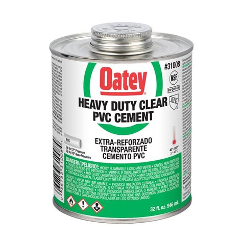 Have A Question About Oatey 32 Oz Heavy Duty Clear PVC Cement Pg 0