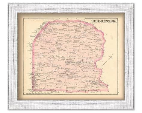 BEDMINSTER, Pennsylvania - 1876 Map