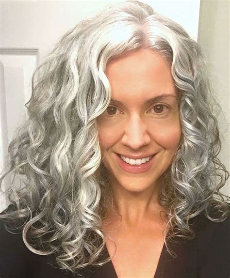 47 Medium Length Curly Gray Hairstyles Amazing Ideas