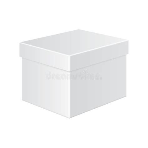 White Box Template Package Mockup Stock Illustration Illustration Of