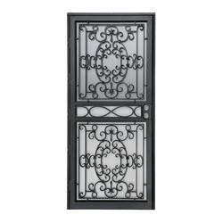 Grisham Kensington 36 W X 80 H Black Wrought Iron Security Storm Door