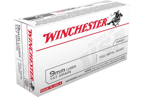 Winchester Mm Luger Gr Fmj Flat Nose Box Sportsman S Outdoor