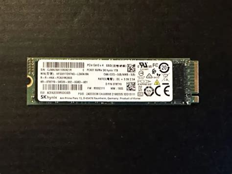 Sk Hynix Pc Nvme Tb M Pcie Gen Ssd Hfs Td Tng L A A Dell Dpn