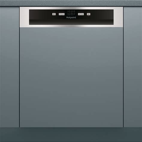 Hotpoint Semi Integrated Dishwasher Full Size Inox Color Hbc 2b19 X