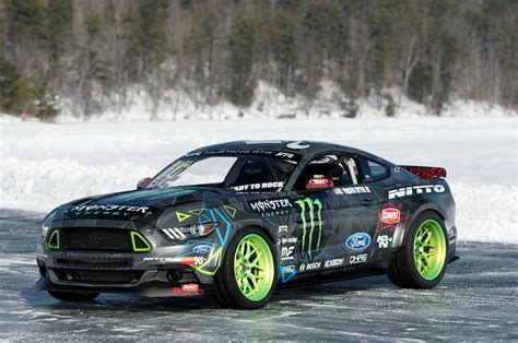 Watch Vaughn Gittin Jr Drift His Ford Mustang Rtr On Ice