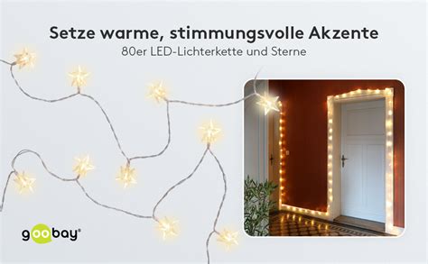 Goobay Er Led Lichterkette Led Sterne Lichterkette Mit