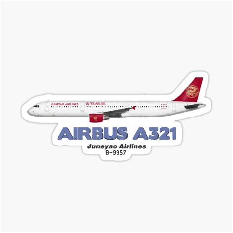 Airbus A321 Juneyao Airlines Sticker By Uong32475 Redbubble