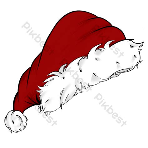 Cartoon Santa Hat Red Png Images Psd Free Download Pikbest