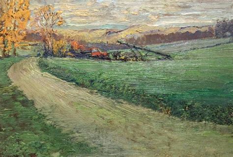 Harry Orlyk - #5515 Irish Road: Impressionist Landscape Oil Painting of Green Country Field at ...