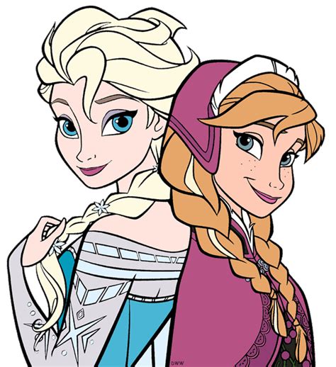 Anna And Elsa Clip Art Images From Frozen Disney Clip Art Galore