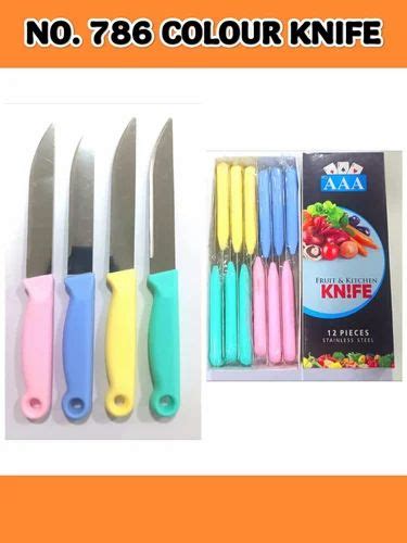 AAA Stainless Steel And Plastic 786 COLOUR KITCHEN KNIFE For Home At