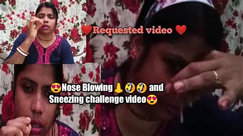 ️nose👃blowing 🤧 And Sneezing Challenge Funny Video Requested Video