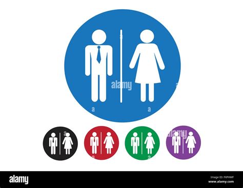 Pictogram Man Woman Sign Icons Toilet Sign Or Restroom Icon Stock