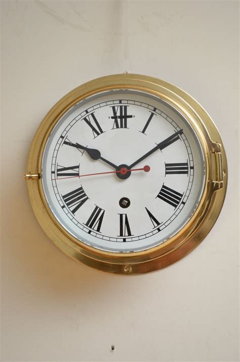 Antiques Atlas A Rare 6 Brass Ships Clock