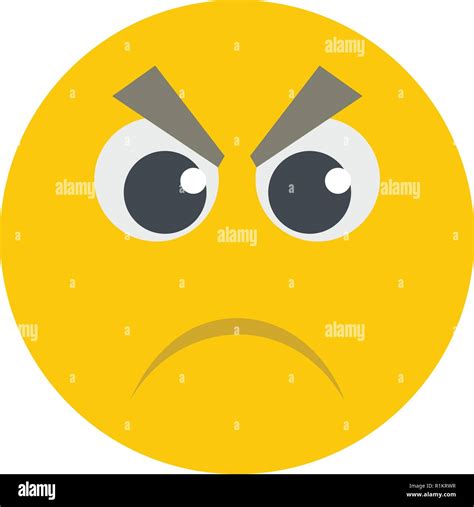 Angry Smile Icon Vector Flat Illustration Of Angry Smile Icon Isolated