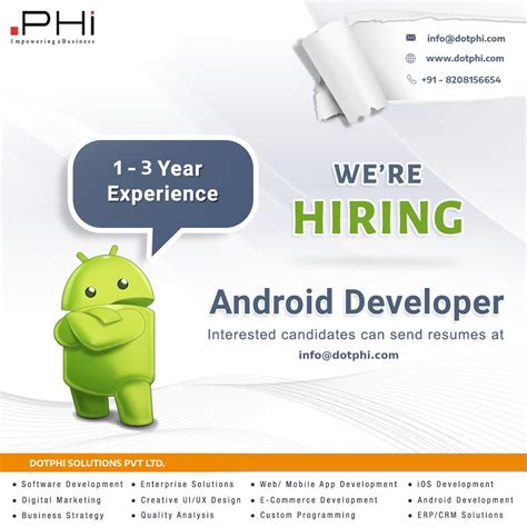 We Are Hiring Android Developer Android Developer Agile Software