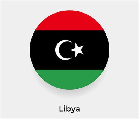 Libia bandera burbuja círculo forma redonda icono vector ilustración