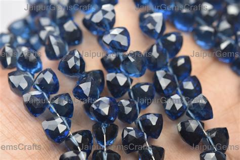 Inches Strand Sapphire Blue Hydro Quartz Side Drilled Faceted D