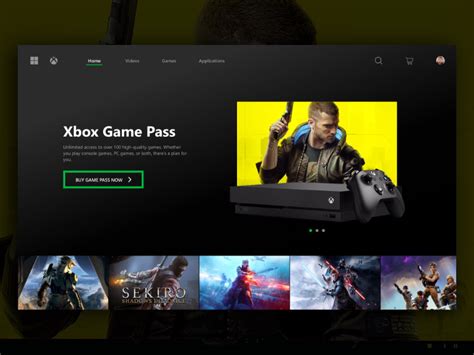 Xbox Ui Design Concept Behance