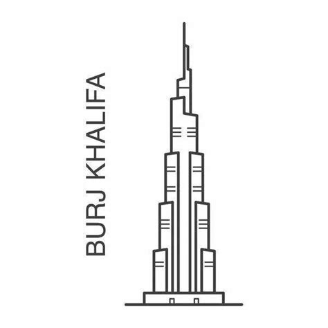 Бурдж халифа раскраска - 61 фото
