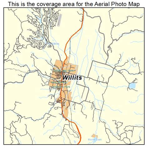 Aerial Photography Map of Willits, CA California