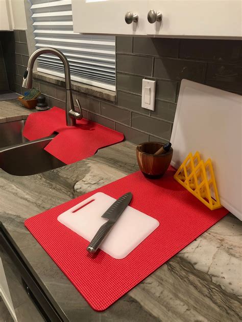 Red Double Sink Faucet Splash Guard Drip Catcher Water Etsy