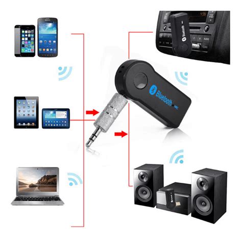 Wireless Car Bluetooth, System AUX Audio Music Receiver Adapter with Mic Kit 3.5mm - Walmart.com ...