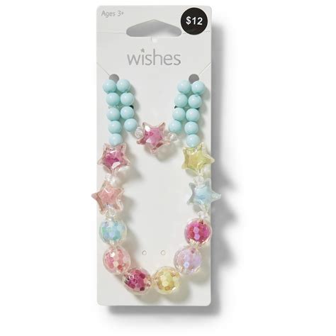 Wishes Beaded Bracelet And Necklace Set Multi Big W