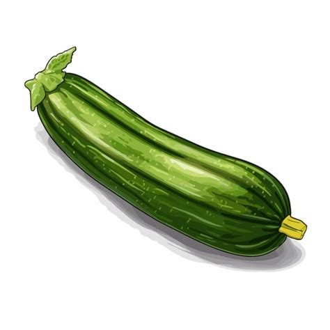 Premium Vector Zucchini Vector On White Background