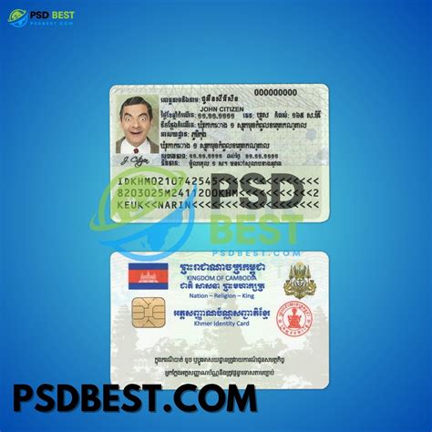 Cambodia Fake Id Card Fully Editable Psd Template Psd Best