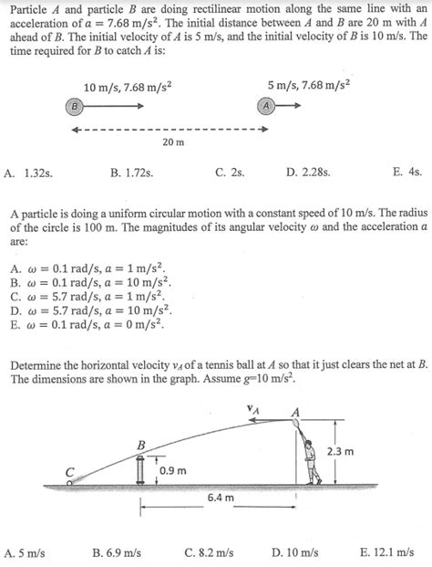 Solved Particle A And Particle B Are Doing Rectilinear Chegg