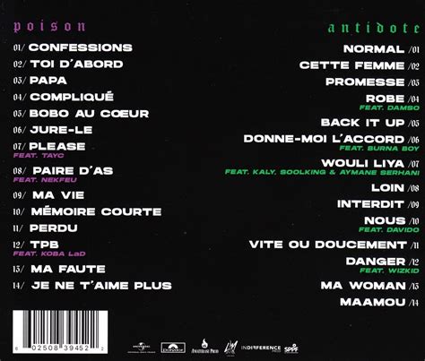 Poison Ou Antidote Dadju CD Album Musique Bol