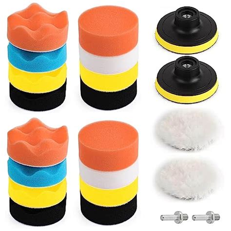 Car Polishing Pad Kit With 3 Inch Buffing Polishing Pads Wool Pads