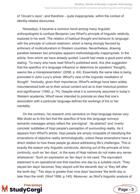 Identities Gender And Sexuality Linguistic Anthropology Free Essay