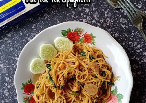 Resep Mie Tek Tek Spaghetti Oleh Glian Tika Cookpad